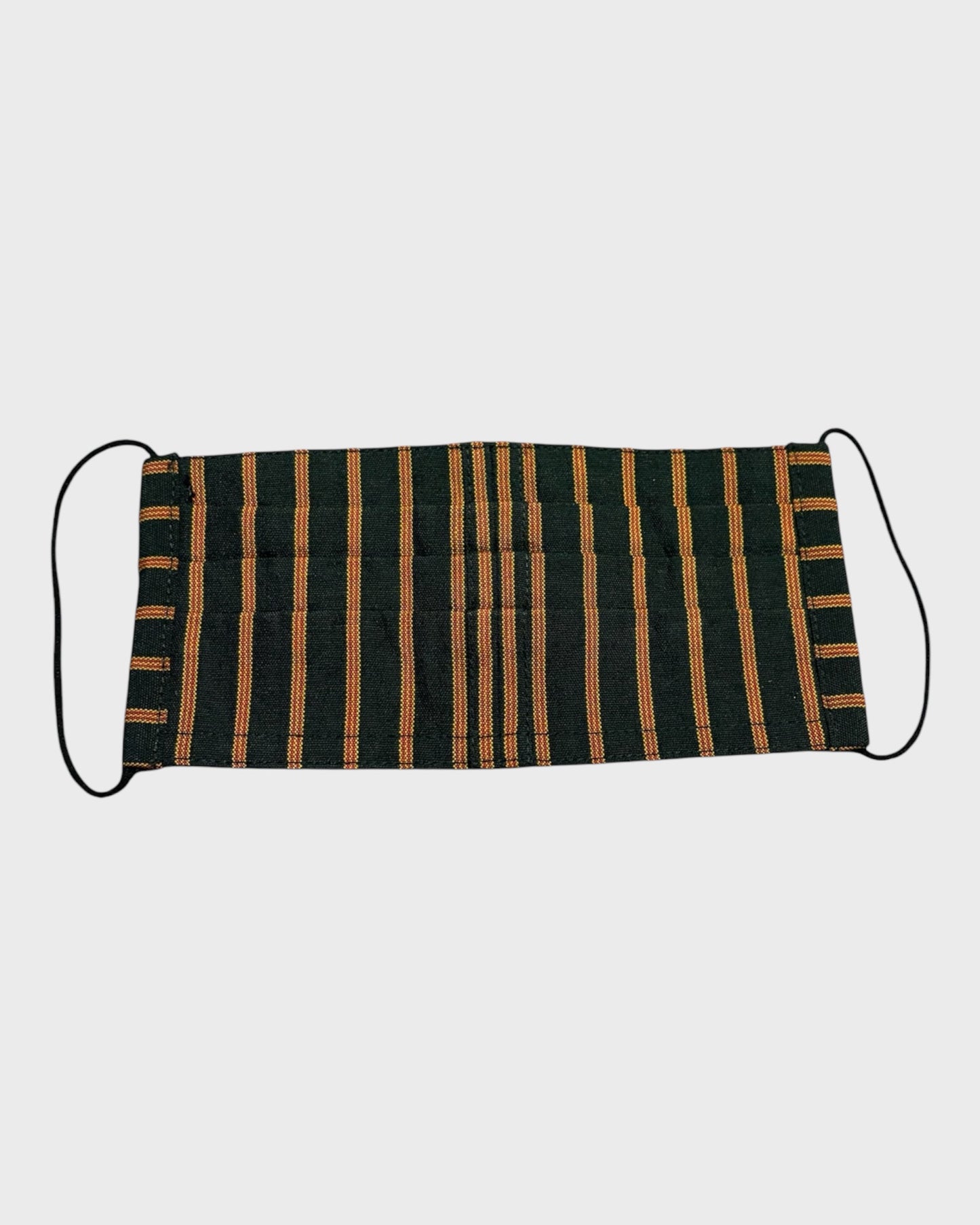 Keten Face Mask-Striped Black