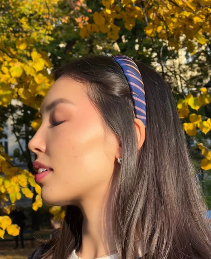 Keteni Headband-Striped Navy