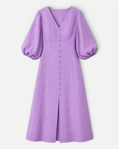 Linen Dress - Lilac