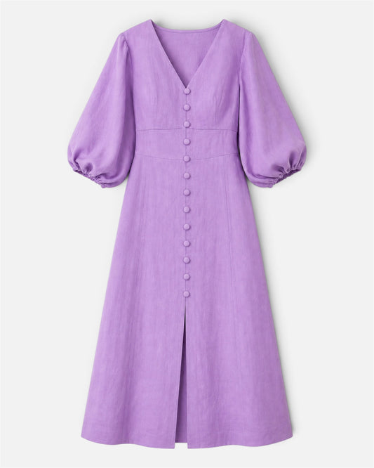 Linen Dress - Lilac